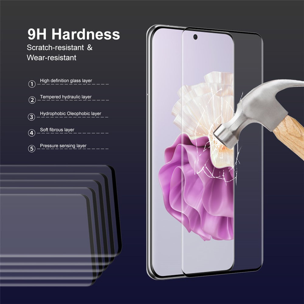 ENKAY HAT PRINCE Screen Protector for Huawei P60 / P60 Pro / P60 Art 3D Curved Side Glue Tempered Glass Support Fingerprint Unlock