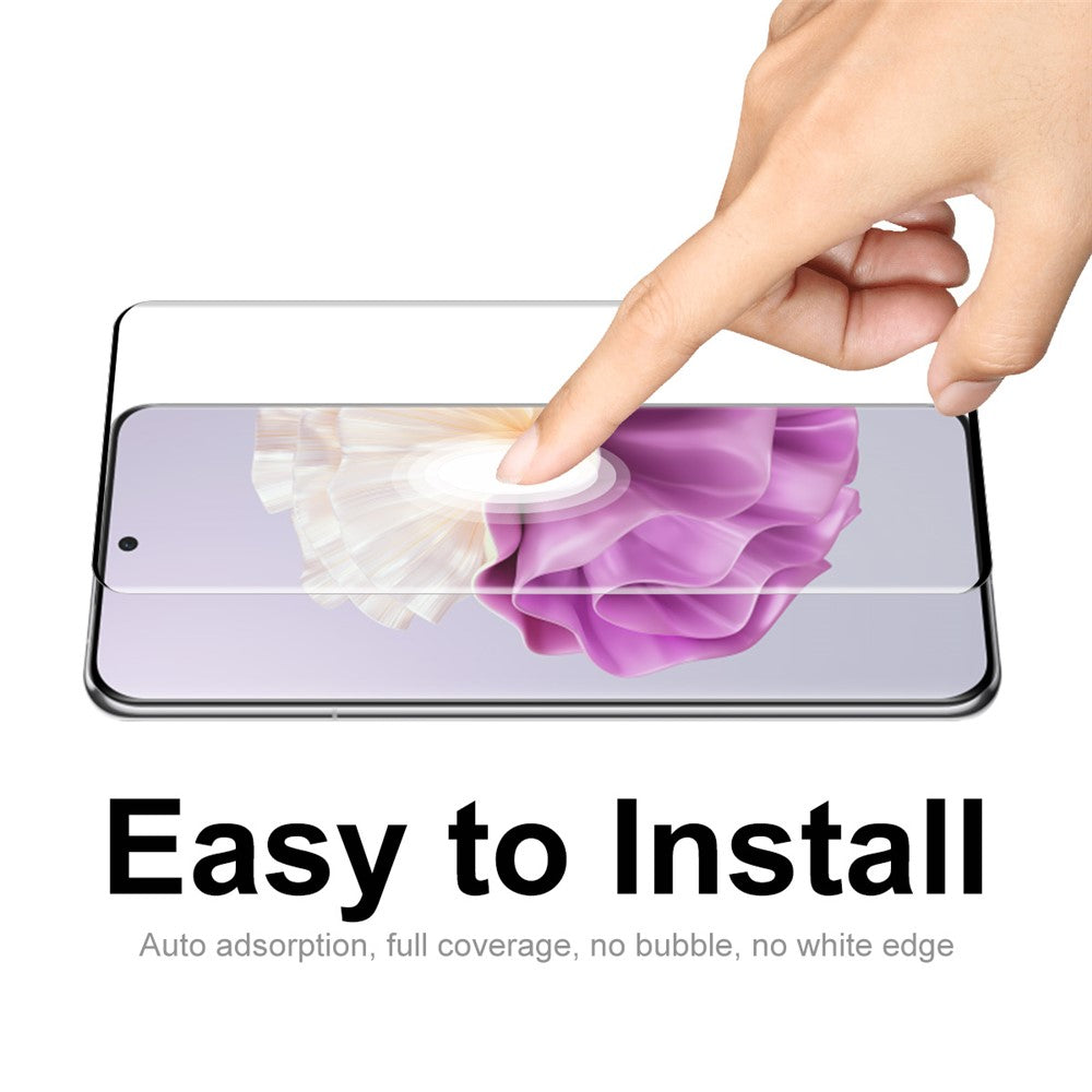 ENKAY HAT PRINCE Screen Protector for Huawei P60 / P60 Pro / P60 Art 3D Curved Side Glue Tempered Glass Support Fingerprint Unlock