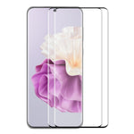 ENKAY HAT PRINCE 2 ST För Huawei P60 / P60 Pro / P60 Art Helskärmsskydd Sidoskydd 3D Böjt Härdat Glas Stöd Fingeravtryckslåsning