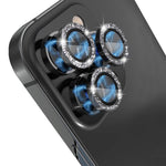 NORTHJO 1 Set For iPhone 12 Pro Max Anti-scratch Glitter Camera Lens Protector Tempered Glass+Metal Individual Ring Cover Film