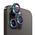 NORTHJO For iPhone 12 Pro Max 1 Set Anti-scratch Camera Lens Protector CD Vein Metal Ring Tempered Glass Lens Film