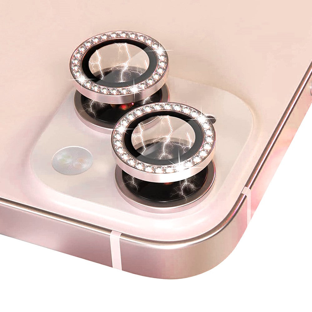 NORTHJO 1 Set For iPhone 13 / 13 mini Tempered Glass+Metal Individual Ring Rhinestone Lens Film HD Clear Camera Lens Protector