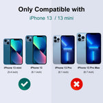 NORTHJO 1 Set For iPhone 13 / 13 mini Tempered Glass+Metal Individual Ring Rhinestone Lens Film HD Clear Camera Lens Protector