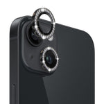 NORTHJO 1 Set For iPhone 13 / 13 mini Tempered Glass+Metal Individual Ring Rhinestone Lens Film HD Clear Camera Lens Protector