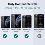 NORTHJO For iPhone 12 Pro / 11 Pro Max / 11 Pro 1 Set Camera Lens Protector Metal Rhinestone Ring Tempered Glass Lens Film