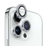 NORTHJO For iPhone 12 Pro / 11 Pro Max / 11 Pro 1 Set Camera Lens Protector Metal Rhinestone Ring Tempered Glass Lens Film