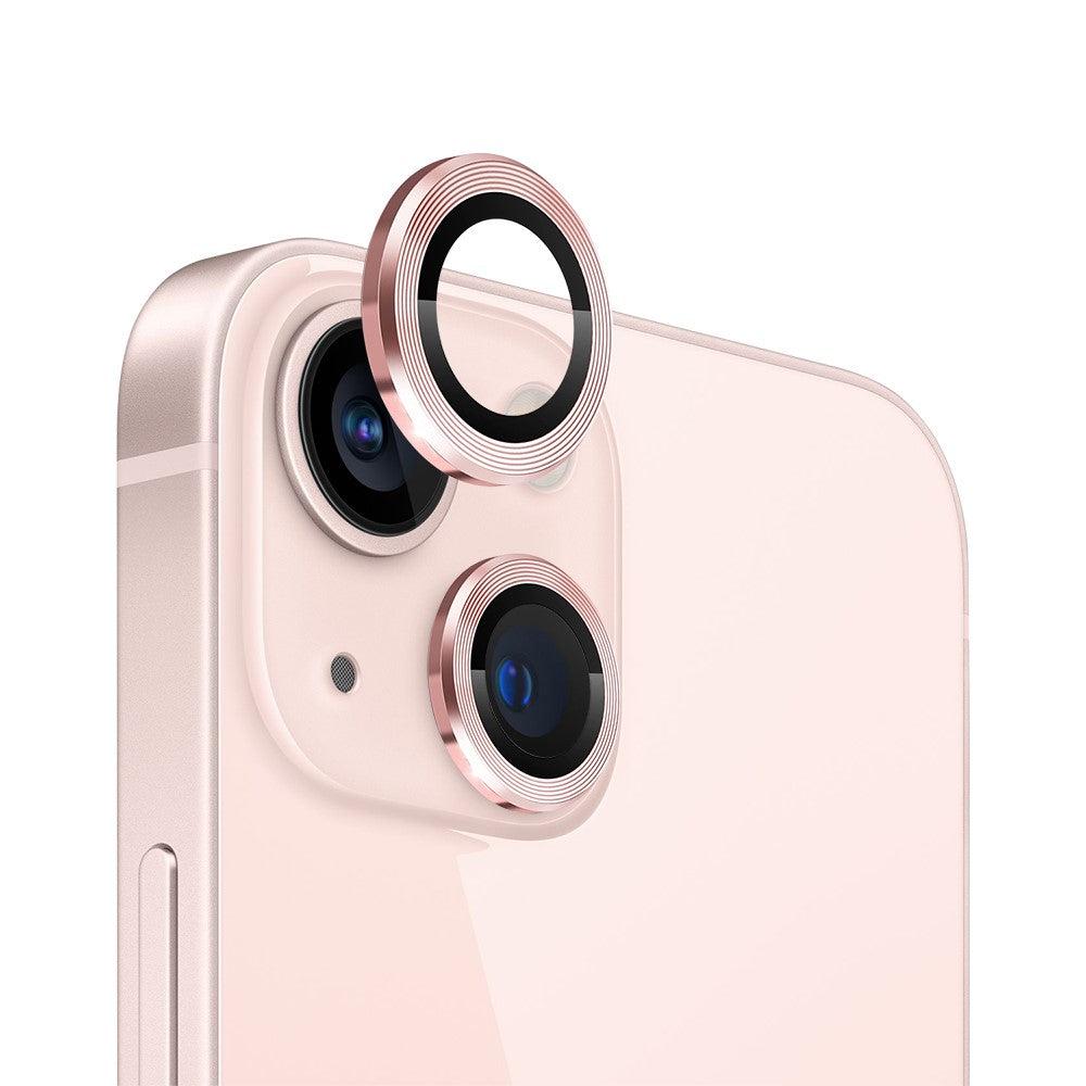 NORTHJO För iPhone 13 mini 5,4 tum / 13 6,1 tum 1 set kameralinsskydd CD-ven metallring härdat glas linsfilm