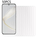50Pcs For Huawei nova 11 / nova 12s 4G / nova 12 Lite 4G / nova 11i Tempered Glass Phone Film Anti-Scratch HD Clear Screen Protector (No Package, with Wipes Set, Dust-absorber, Guide Sticker)