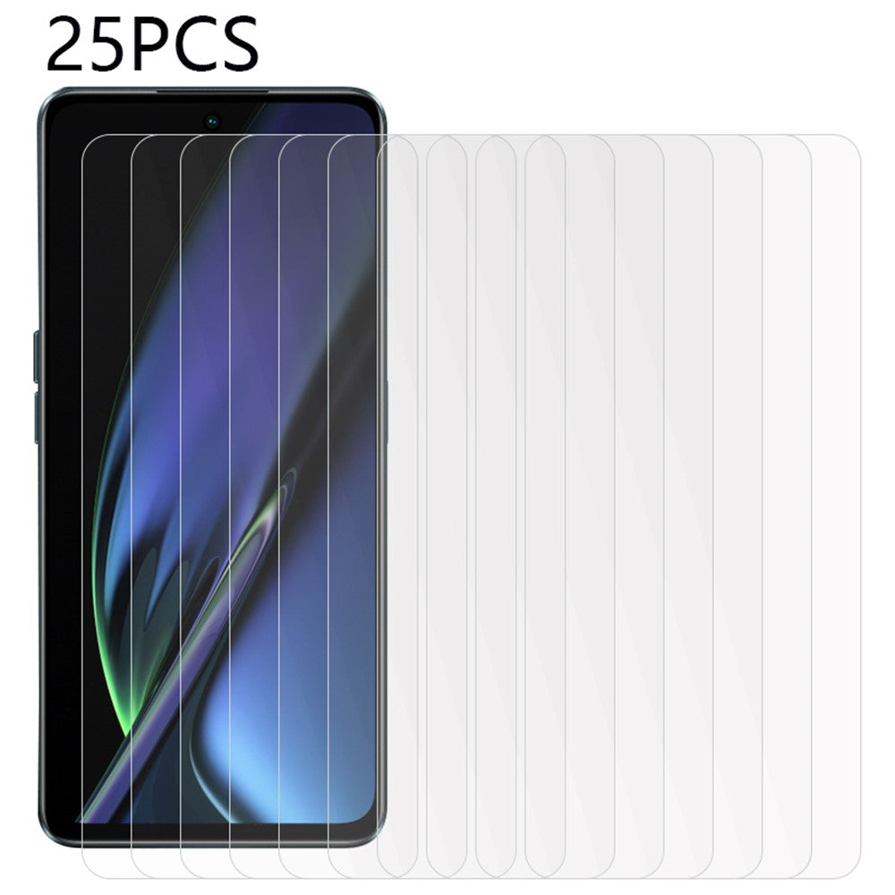 25Pcs Tempered Glass Screen Protector for Oppo K11x 5G , Anti-Scratch High Transparency Screen Film (No Package, with Wipes Set, Dust-absorber, Guide Sticker)