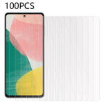 100 st. för Samsung Galaxy F54 5G / M54 5G mobilskärmskydd HD härdat glasfilm (ingen förpackning, med våtservetter, dammuppsamlare, guideklistermärke)