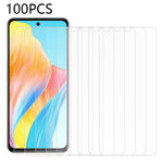 100Pcs For Oppo F23 5G Explosion Proof Screen Protector Tempered Glass Screen Film (No Package, with Wipes Set, Dust-absorber, Guide Sticker)