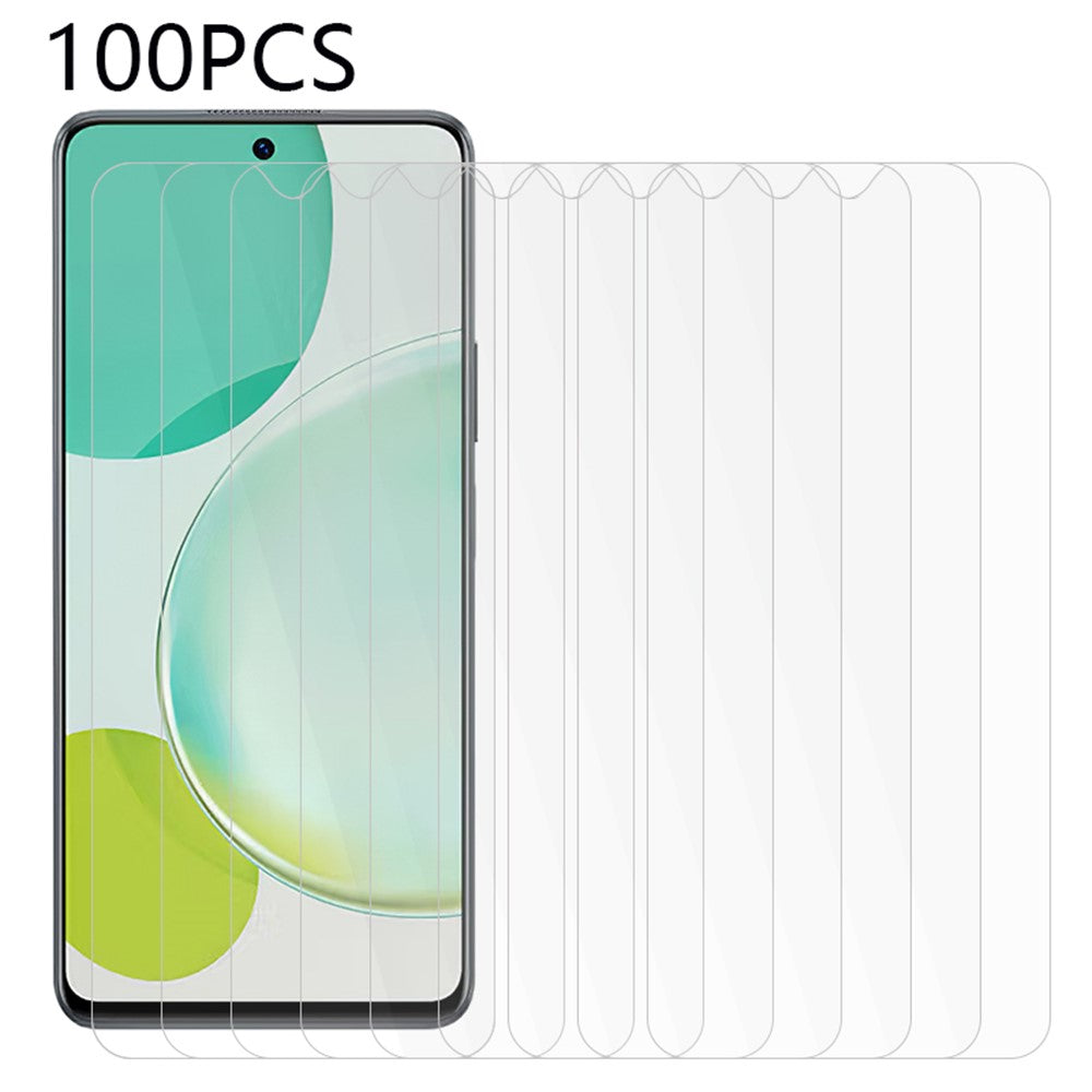 100 st. för Huawei Enjoy 60 Pro, superklart skärmskydd i härdat glas, reptåligt skärmskydd, täckfilm (ingen förpackning, med våtservetter, dammuppsamlare och klistermärke)