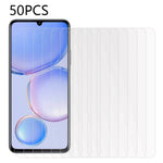 50Pcs For Huawei Enjoy 60 Scratch-Resistant Slim Tempered Glass Screen Cover HD Clear Screen Film (No Package, with Wipes Set, Dust-absorber, Guide Sticker)