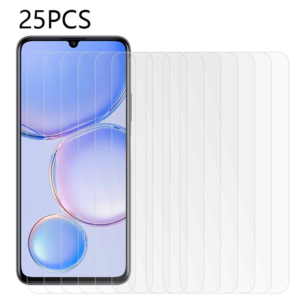 25Pcs For Huawei Enjoy 60 HD Clear Tempered Glass Film Dustproof Phone Screen Protector (No Package, with Wipes Set, Dust-absorber, Guide Sticker)