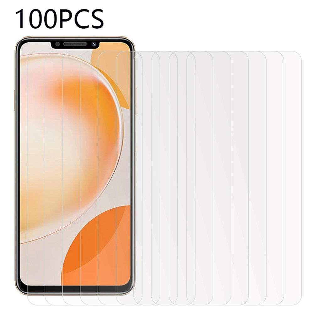 100Pcs For Huawei Enjoy 60X Super Clear Screen Protector Smooth Touching Tempered Glass Screen Film (No Package, with Wipes Set, Dust-absorber, Guide Sticker)