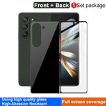 IMAK For Samsung Galaxy Z Fold5 5G 1 Set Front and Back Tempered Glass Full Screen Protector HD Clear Full Glue Film