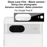 IMAK Phone Rear Lens Film for Google Pixel 8, HD Clear Tempered Glass Camera Lens Protector (Black Version)