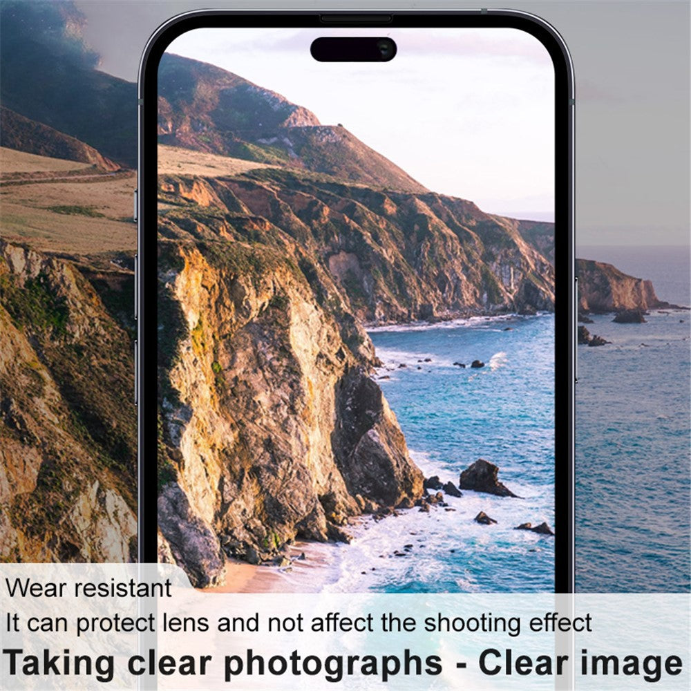 IMAK For iPhone 15 Pro / 15 Pro Max Tempered Glass Lens Protector Clear Integrated Lens Film + Acrylic Lens Cap