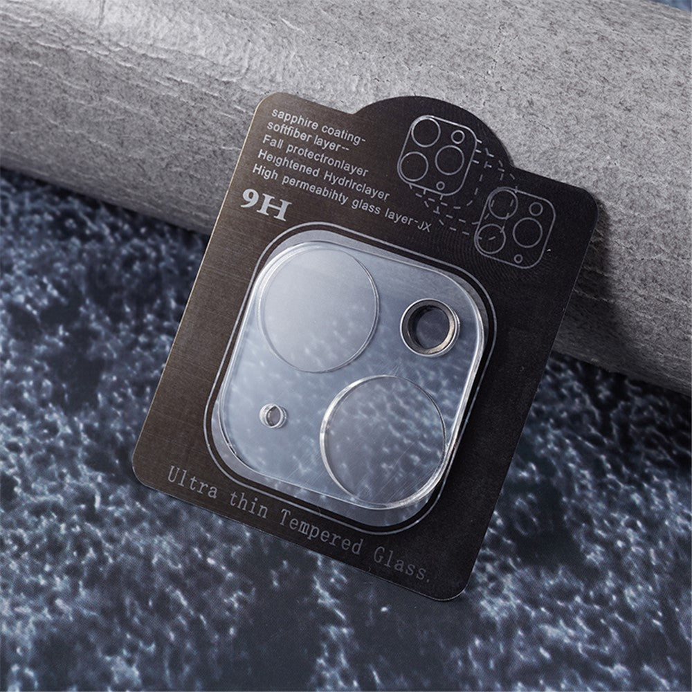 2Pcs For iPhone 15 Plus / 15 Super Transparent Tempered Glass Camera Lens Protector 3D Arc Edge Lens Film