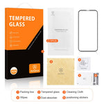 AMORUS For iPhone 15 Pro High Transparency Screen Protector Silk Printing Full Glue Tempered Glass Film