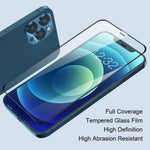 AMORUS For iPhone 15 Pro High Transparency Screen Protector Silk Printing Full Glue Tempered Glass Film