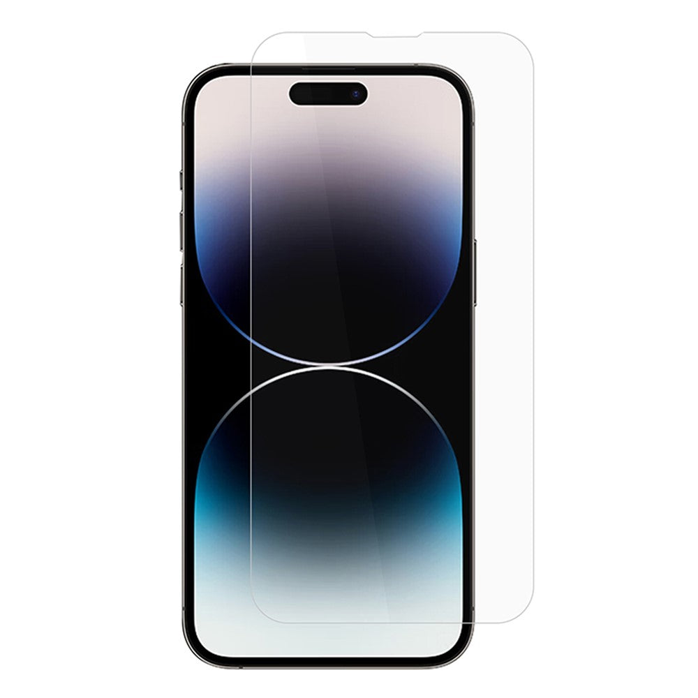 AMORUS För iPhone 15 Pro Max HD Klar Härdat Glasfilm Dammtät Kristallklart Skärmskydd