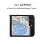 For Samsung Galaxy Z Flip5 5G Tempered Glass Full Screen Protector Silk Printing Full Glue Rear Small Screen Film