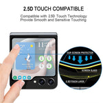 For Samsung Galaxy Z Flip5 5G Tempered Glass Full Screen Protector Silk Printing Full Glue Rear Small Screen Film