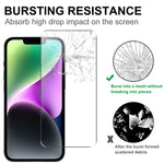 For iPhone 15 Clear Tempered Glass Screen Protector Anti-explosion Film + Camera Lens Protector