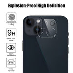Til iPhone 15 Gennemsigtig hærdet glas skærmbeskytter Eksplosionssikker film + Kameraobjektivbeskytter