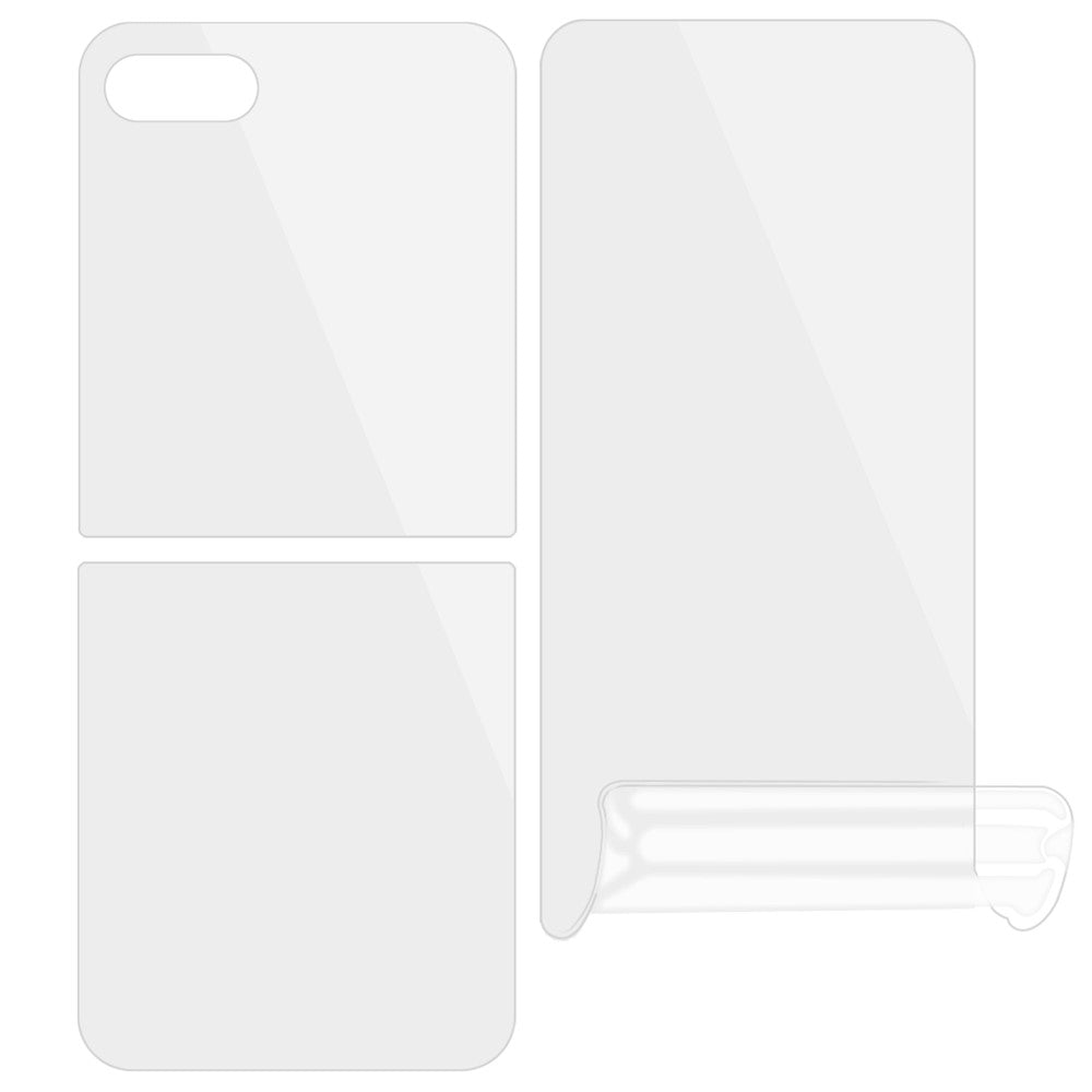 1 Sæt Skærmbeskyttelse til Samsung Galaxy Z Flip5 5G, Hydrogel Film Beskytter til Forside og Bagside i TPU+PET