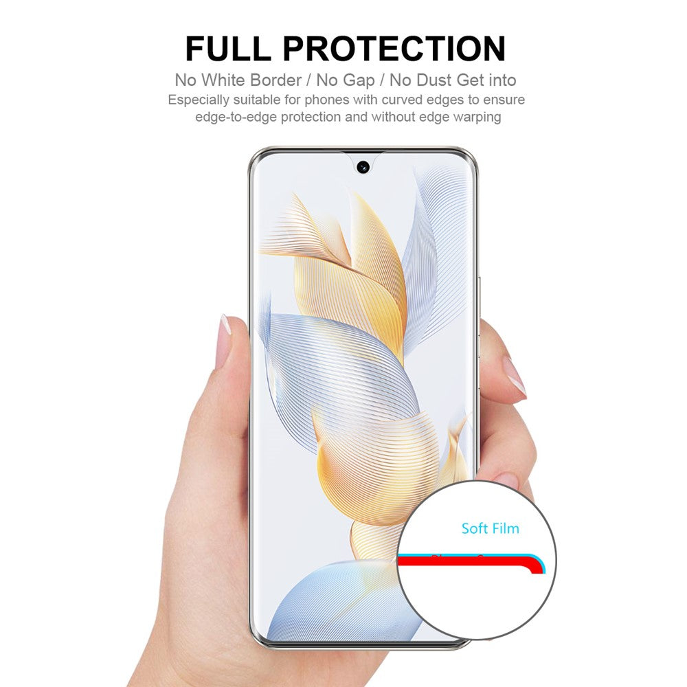 ENKAY HAT PRINCE För Huawei P60 Pro / P60 / Honor 90 HD Transparent Helskärmsskal Heltäckande TPE+PET+TPU Hydrogelskydd