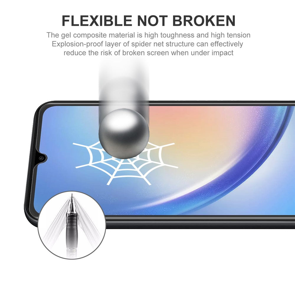 ENKAY HAT PRINCE För Samsung Galaxy A34 5G / M34 5G / F34 5G Genomskinligt Helskärmsskal Helklistrat TPE+PET+TPU Hydrogelskydd