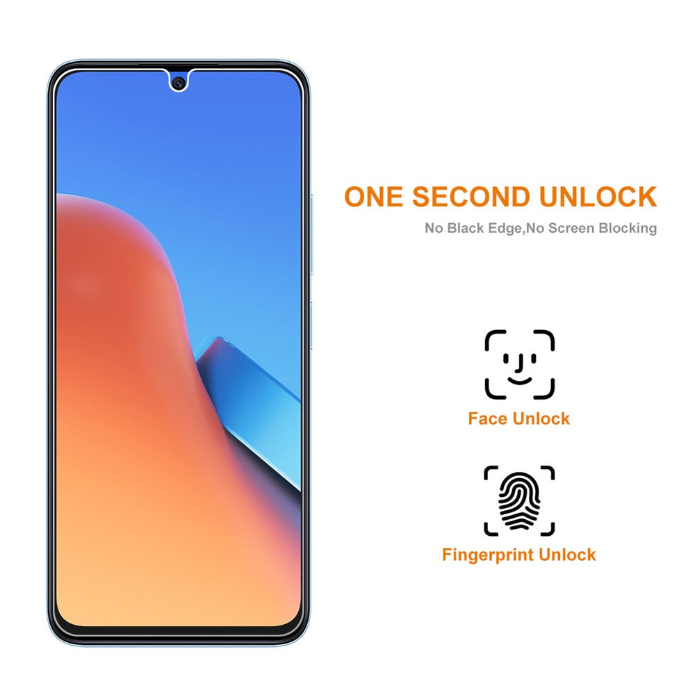 ENKAY HAT PRINCE 2 ST För Xiaomi Redmi 12 4G Skärmskydd 0,26 mm 2,5D Arc Edge 9H Hög Aluminium-Silicon Glas Skärmfilm