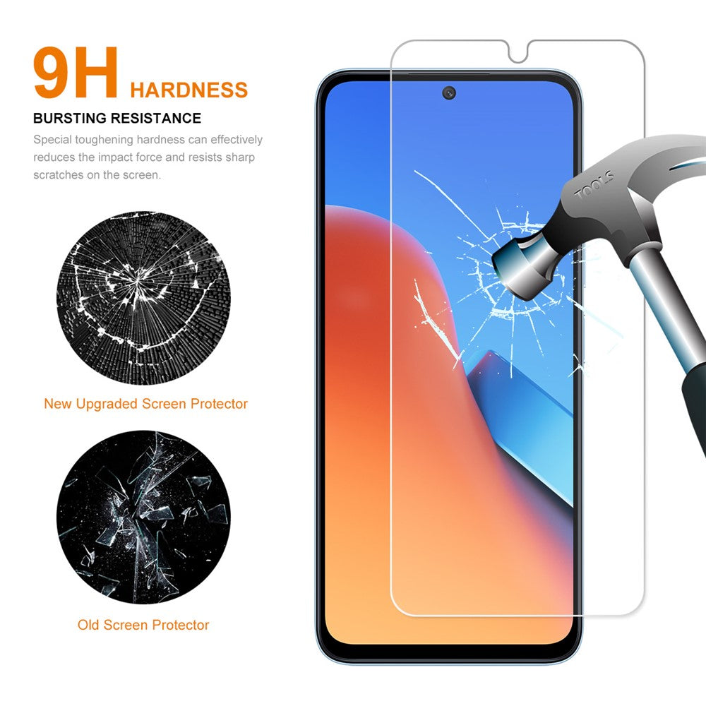 ENKAY HAT PRINCE 2 ST För Xiaomi Redmi 12 4G Skärmskydd 0,26 mm 2,5D Arc Edge 9H Hög Aluminium-Silicon Glas Skärmfilm