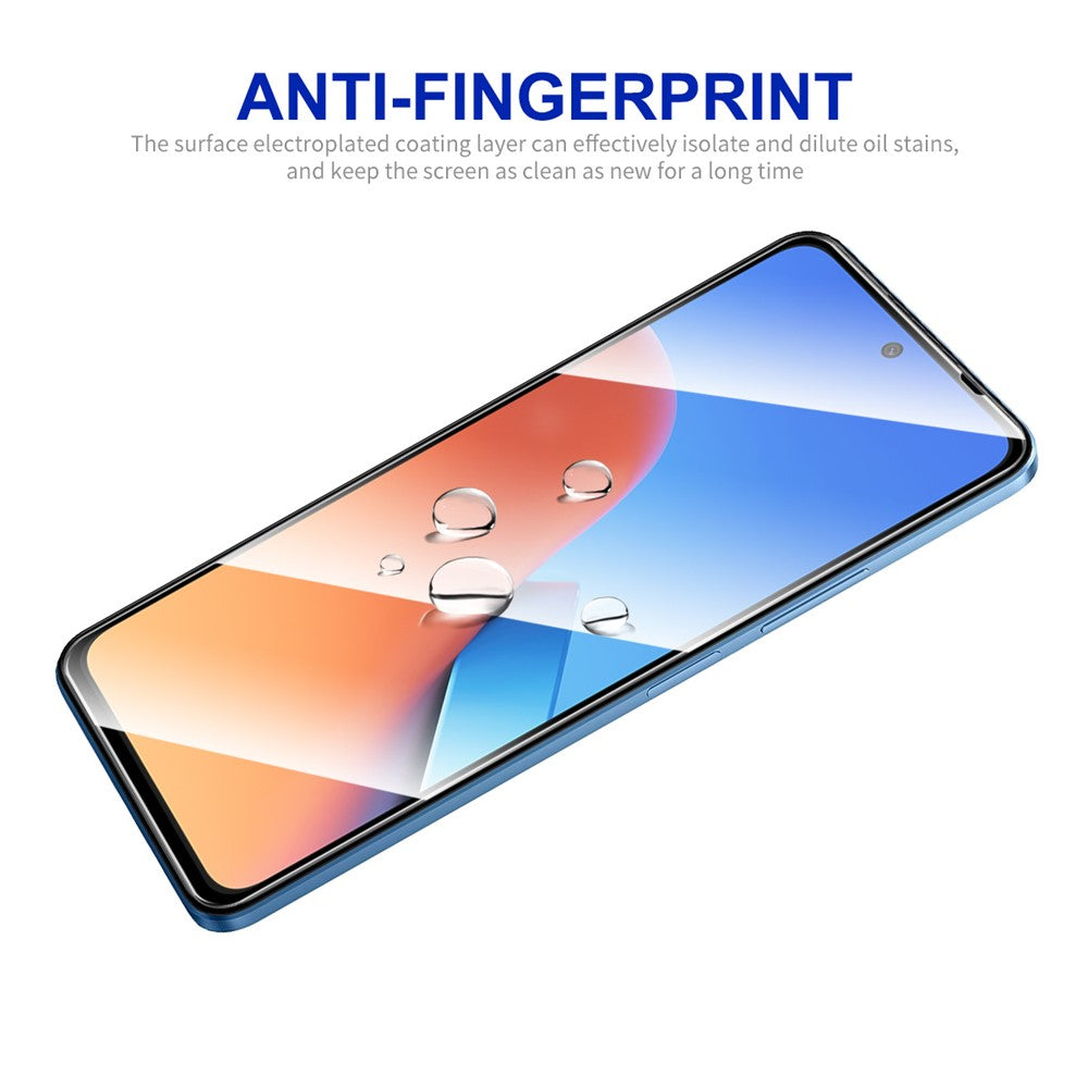 ENKAY HAT PRINCE 5 ST för Xiaomi Redmi 12 4G Silk Printing Phone Screen Film 9H 2.5D 0.26mm Hög Aluminium-Silicon Glasskydd