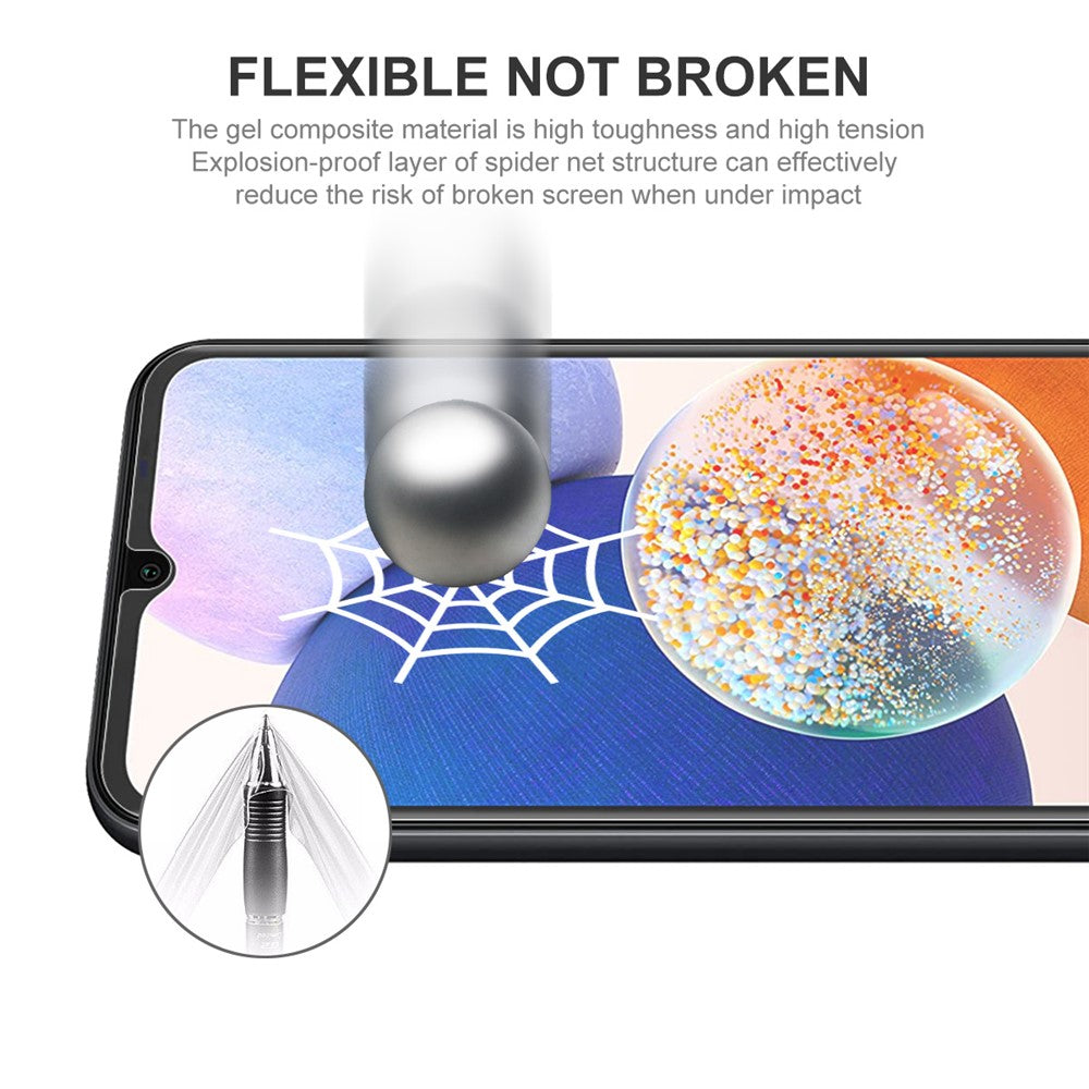 ENKAY HAT PRINCE 2-DELS skærmbeskyttelse til Samsung Galaxy A14 5G / A14 4G / M14 5G, komplet cover, TPE + PET + TPU-hydrogel film (fuld lim)