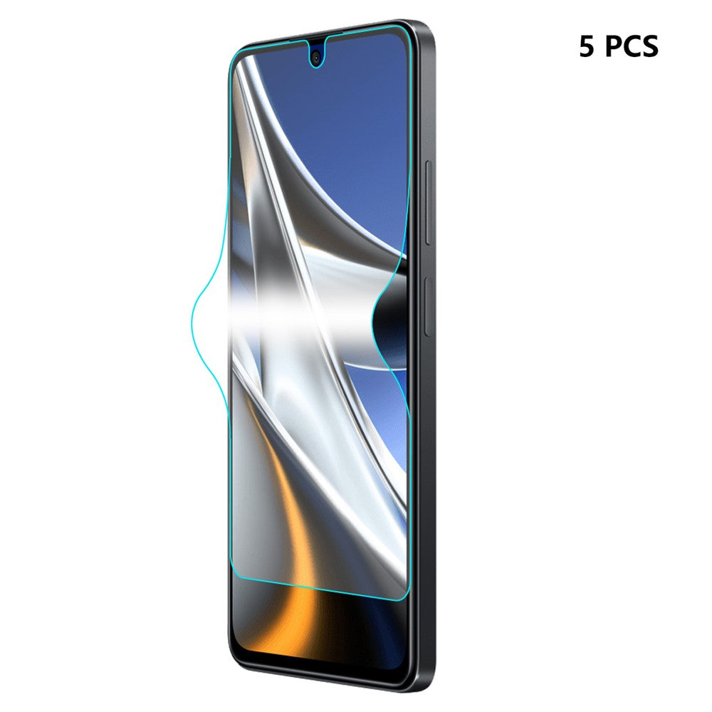 ENKAY HAT PRINCE hydrogelfilm, 5 stk., til Xiaomi Poco X5 5G / F5 Pro 5G / Redmi K60 Pro 5G / K60 5G / Note 12 5G (Kina) / (global) / (Indien)