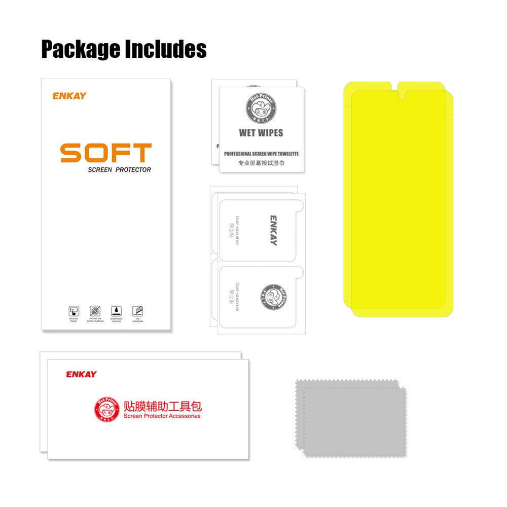 ENKAY HAT PRINCE Hydrogel Film 2PCS For Xiaomi Poco X5 5G / F5 Pro 5G / Redmi K60 Pro 5G / K60 5G / Note 12 5G (China) / (Global) / (India)