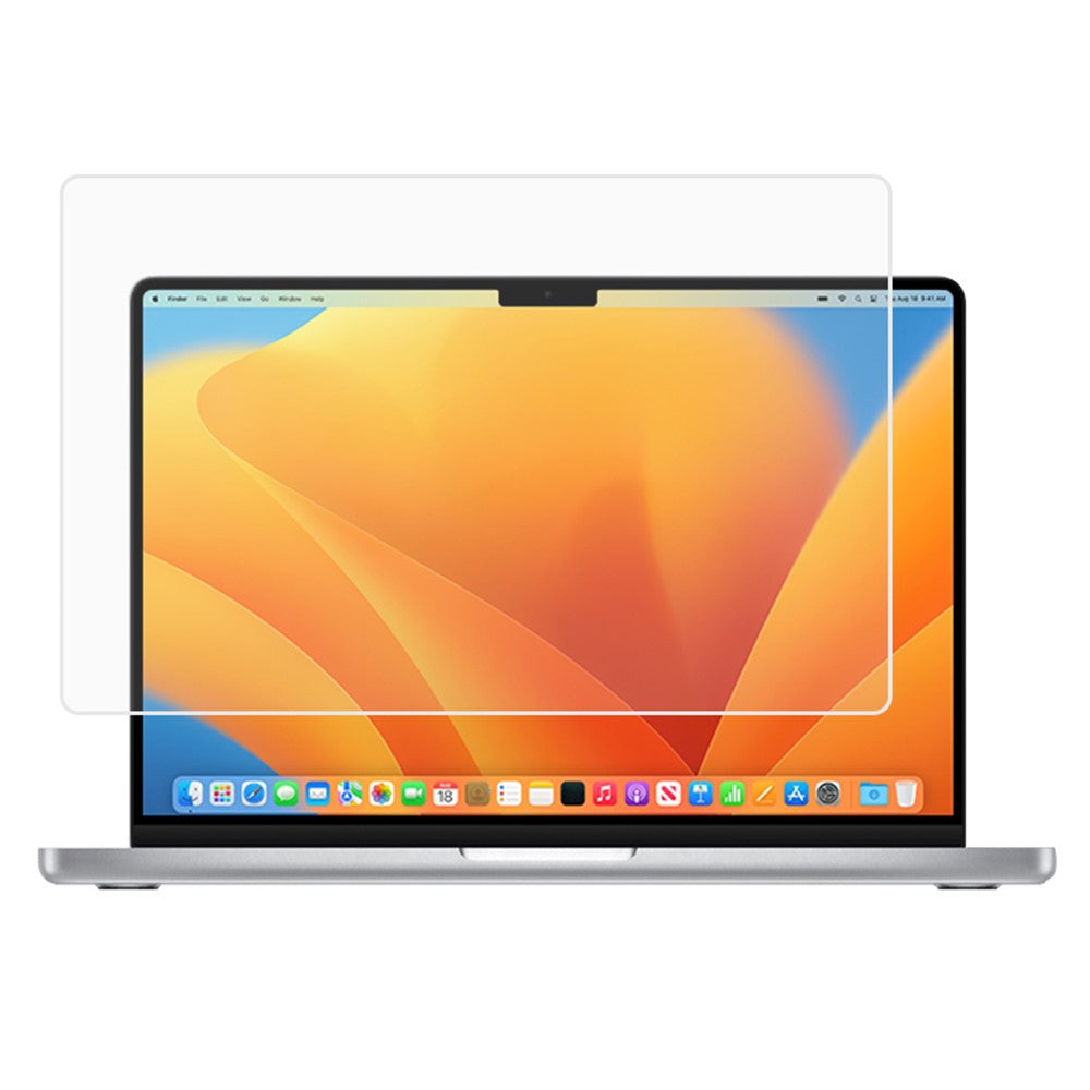 Til MacBook Pro 16 tommer (2023) A2780 Laptop Skærmbeskytter 0,3 mm Buet Kant Hærdet Glas HD Klar Film