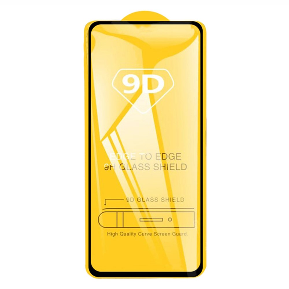 For Xiaomi Redmi 12 4G / Redmi 12R 4G Phone Full Screen Protector Side Glue Silk Printing 9D Tempered Glass Film