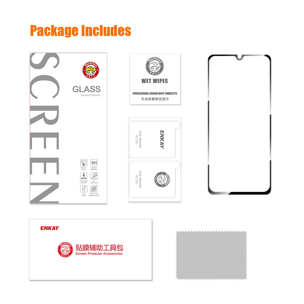 ENKAY HAT PRINCE 0.26mm Screen Protector for Huawei nova Y71 4G / Enjoy 60 , 2.5D 9H High Aluminium-silicon Glass Silk Printing Film