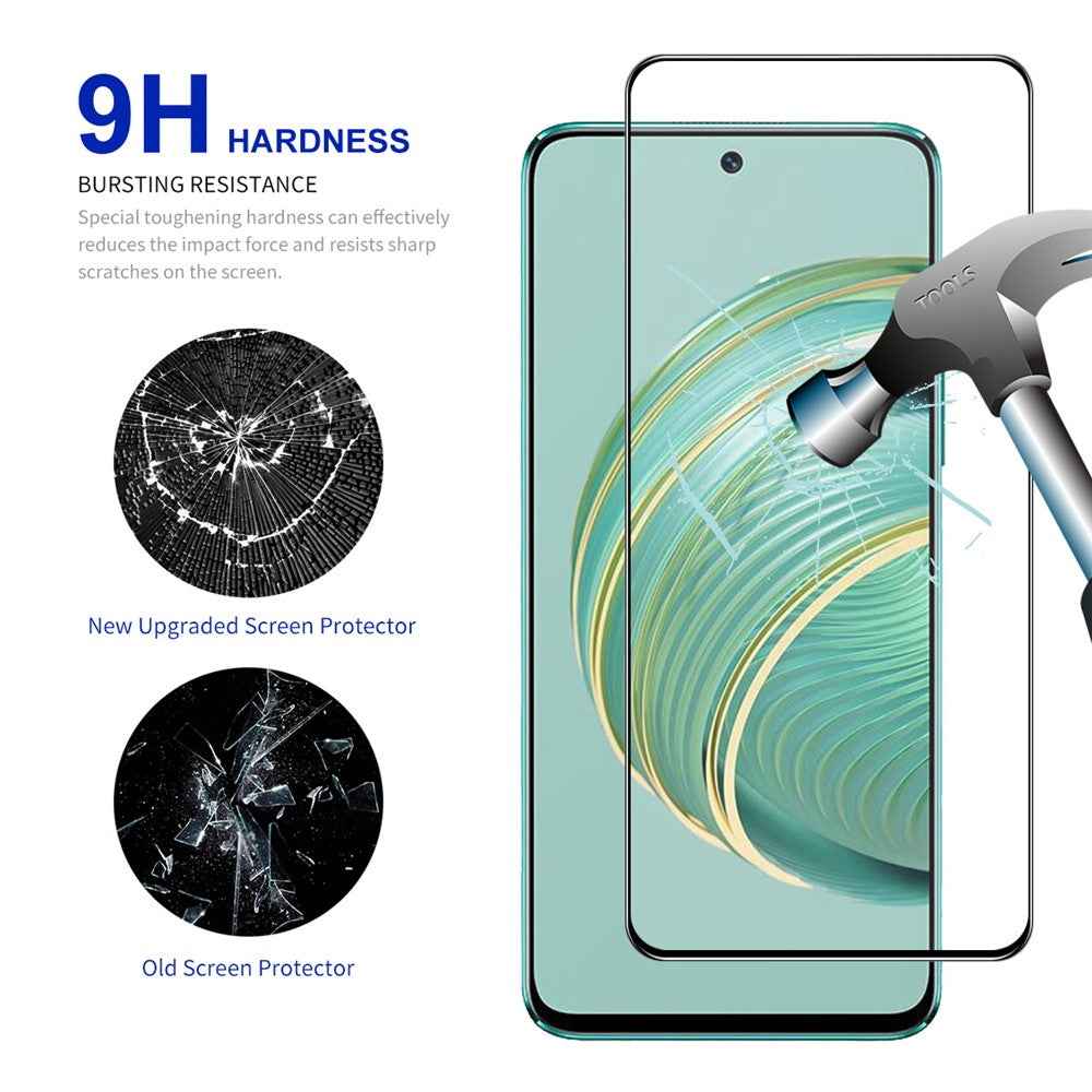 ENKAY HAT PRINCE 5 stk. Ultra HD-film til Huawei Nova 10z 4G, 9H, 0,26 mm højstyrke aluminium-siliciumglas med silketryk, 2,5D skærmbeskyttelse