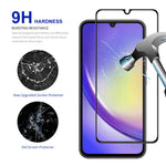 ENKAY HAT PRINCE För Samsung Galaxy A24 4G (162,1 x 77,6 x 8,3 mm) Högkvalitativt aluminium-kiselglas HD skärmskydd 0,26 mm 2,5D silkestryckfilm