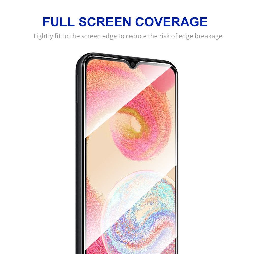 ENKAY HAT PRINCE För Samsung Galaxy A04e 4G / F04 4G / M04 4G 9H Skärmskydd Silkestryck 2.5D Hög Aluminium-Kisel Glasfilm