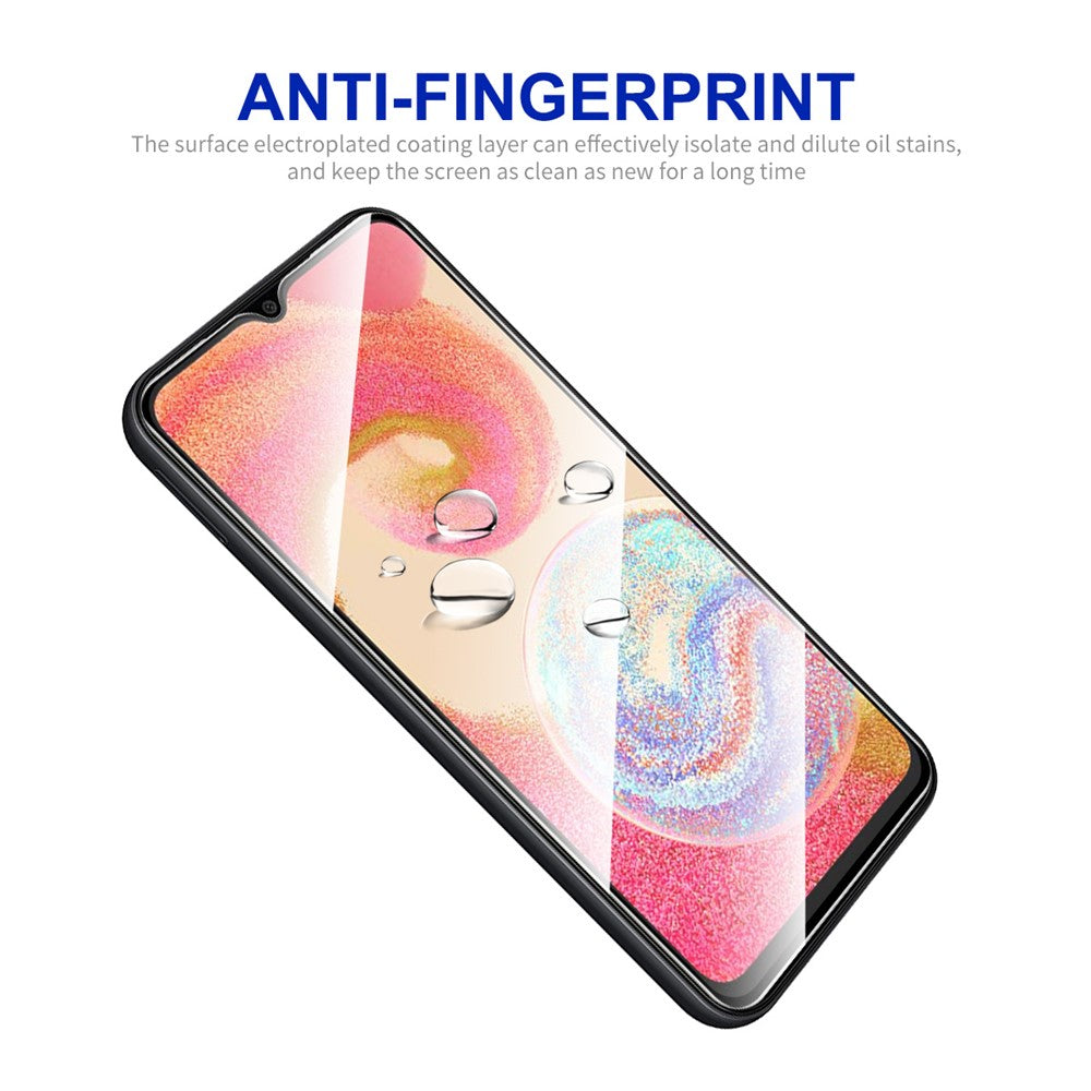 ENKAY HAT PRINCE 9H skærmbeskyttelse i 2.5D silketrykt aluminium-siliciumglas til Samsung Galaxy A04e 4G / F04 4G / M04 4G
