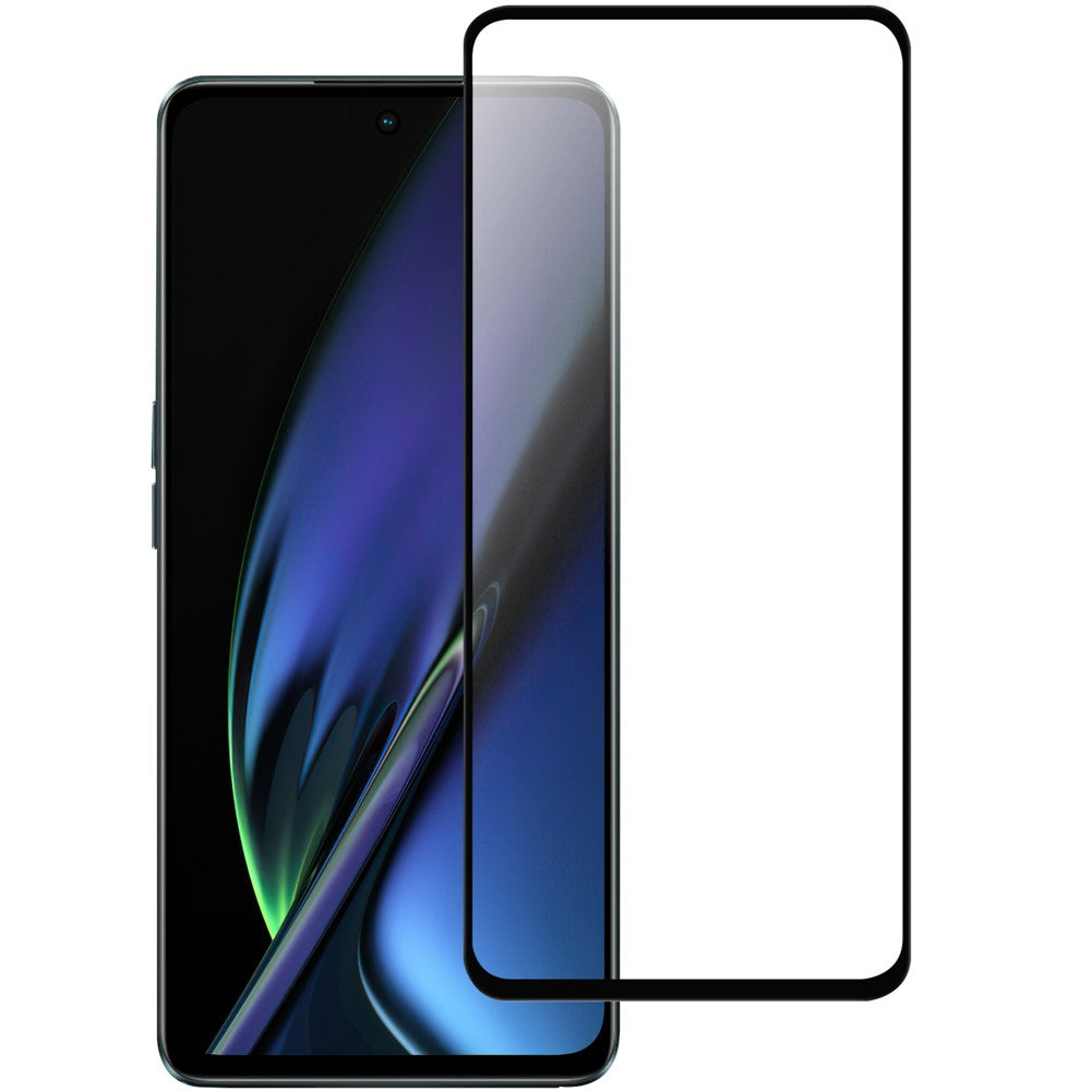 Oppo K11x 5G Högkänslig mobilskärmskydd Svart Kant Helklistrad AGC Glasskärmfilmskydd