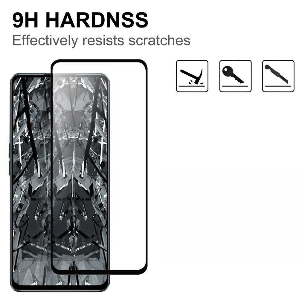 For Oppo K11x 5G High Sensitivity Phone Screen Protector Black Edge Full Glue AGC Glass Screen Film Guard
