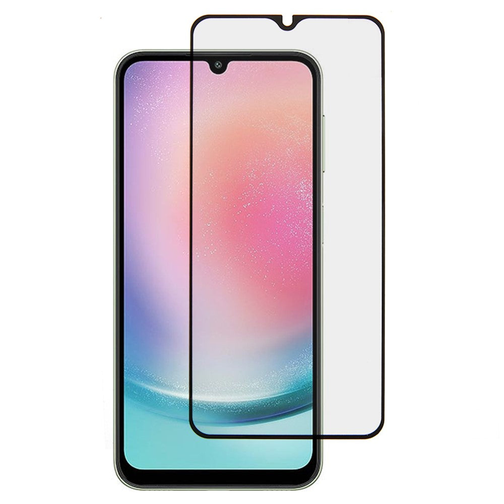 For Samsung Galaxy A25 5G (Global) / M34 Tempered Glass Full Screen Protector Full Glue Electroplated Silk Printing Film