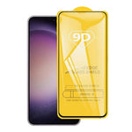 Full Screen Protector for Samsung Galaxy S23 FE , Tempered Glass Side Glue Silk Printing Phone Screen Film (9D)